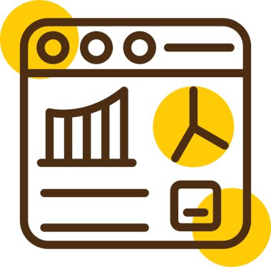 İş haritası simgesi. Web için grafik vektör simgelerinin basit illüstrasyonu