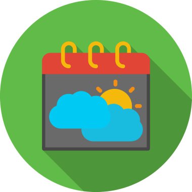 bulut takvimi düz simgesi