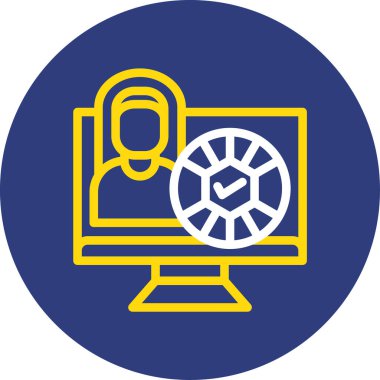 Bilgisayar. Web simgesi basit illüstrasyon