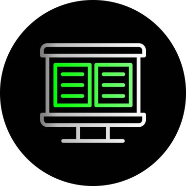 Bilgisayar izleyici simgesi ana hat biçiminde