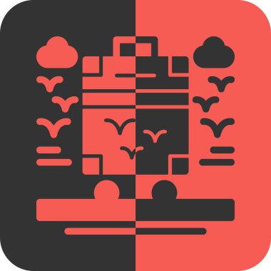 Modern çiftlik simgesinin vektör illüstrasyonu