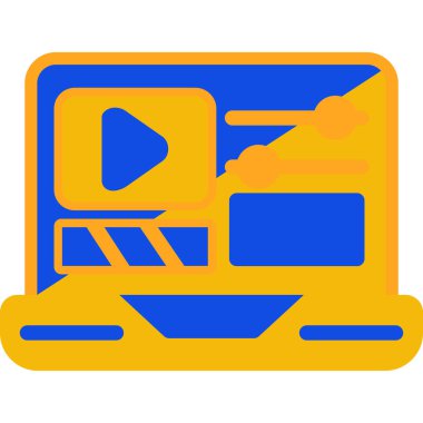 Bilgisayar. Web simgesi basit illüstrasyon