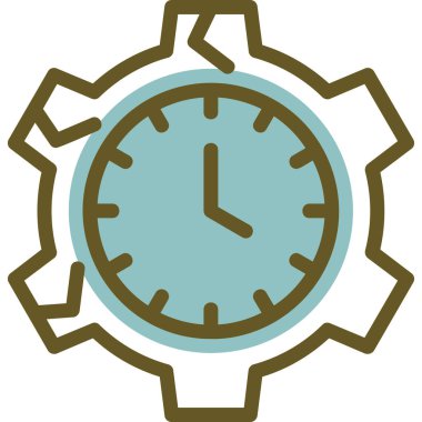 Saat simgesi vektör illüstrasyonu, vektör tasarımı