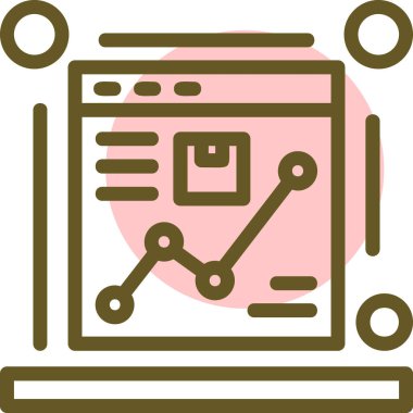 Veri analiz simgesi, vektör illüstrasyonu