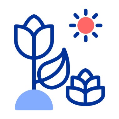 ekoloji, doğa, çevre ikonu vektör illüstrasyonu