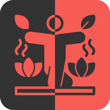 Elinde bir fincan çay ve elinde çiçekle bir adamın vektör çizimi