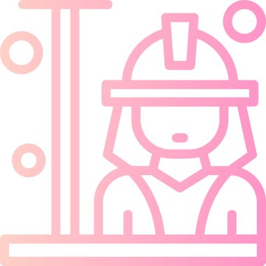 Kask simgesi, vektör illüstrasyonu