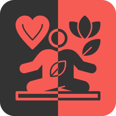 Yoga, yoga ve yoga için yoga vektör simgesi