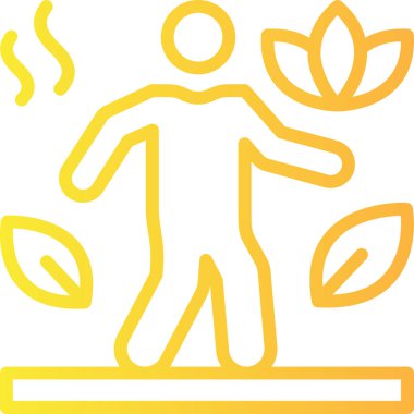 Ağaçlı bir adamın vektör çizimi