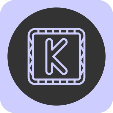 Eğilim biçimi arka planında k harfi simgesi