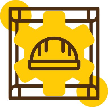 Bir inşaat işçisinin vektör simgesi