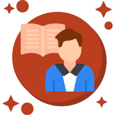 Kitap. Web simgesi basit illüstrasyon