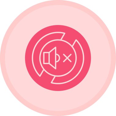 Dairesel bir düğmenin yuvarlak simgesinin vektör çizimi