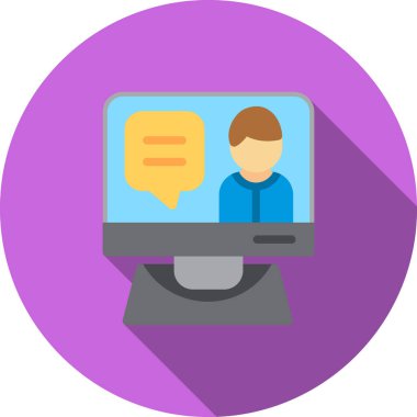 Bilgisayar. Web simgesi basit illüstrasyon