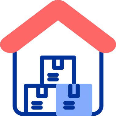 Eve. Web simgesi basit illüstrasyon