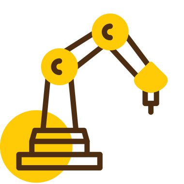 Robot kol ikonu. robot kol vektör illüstrasyonu