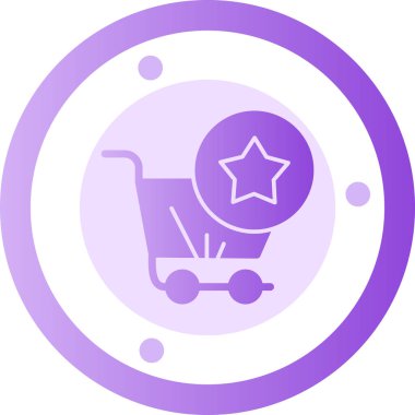 Alışveriş arabası simgesi, vektör illüstrasyonu