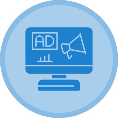 reklam simgesi, vektör illüstrasyonu