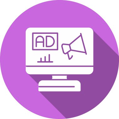 Reklam reklam ikonu düz stil