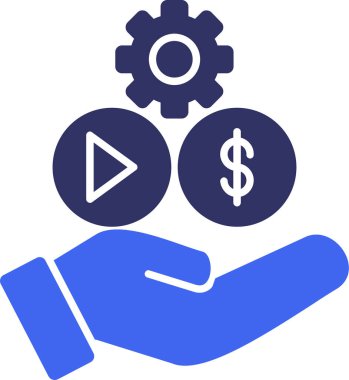 Para için. Web simgesi basit illüstrasyon