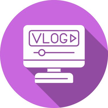 Video oynatıcı ikon vektör illüstrasyonu