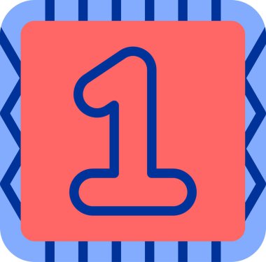 bir numaralı web simgesi, basit vektör illüstrasyonu