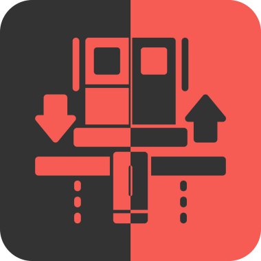 Tek izole edilmiş vinç simgesinin vektör illüstrasyonu