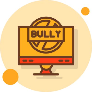 siber zorbalık düz simgesi