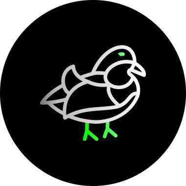 kuş simgesi vektör illüstrasyonu