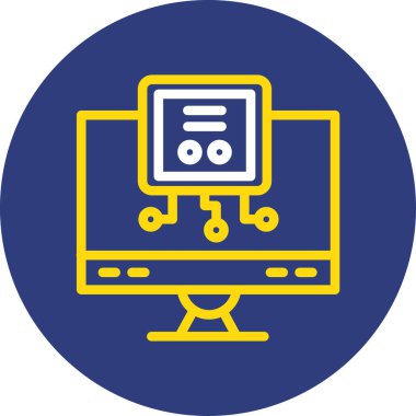 Dizüstü bilgisayar simgesi vektör çizimi