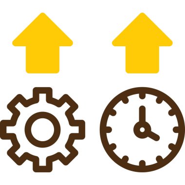 dişliler ve oklar vektör simgesi