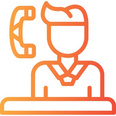 operatör modern simge, vektör illüstrasyonunu ara