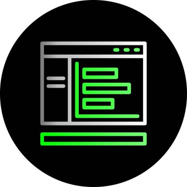 Bilgisayar monitörü simgesi. özet bilgisayar vektör illüstrasyonu.