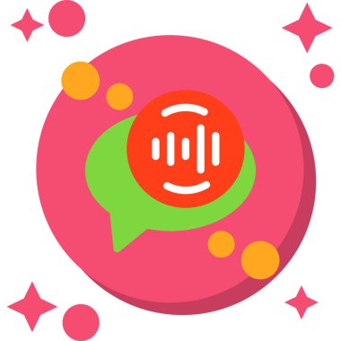 Sohbet sohbet simgesi, vektör illüstrasyonu