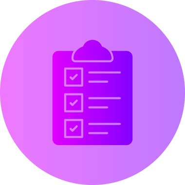 Kontrol listesi. Web simgesi basit illüstrasyon