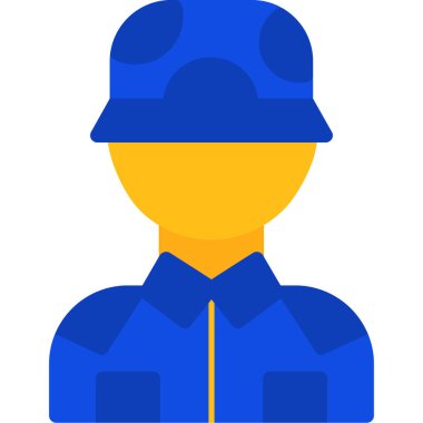 asker düz ağ simgesi