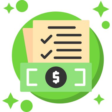 fatura ödeme simgesini düz biçimli kontrol et