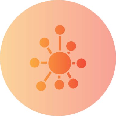 Kırmızı turuncu simgenin vektör illüstrasyonu