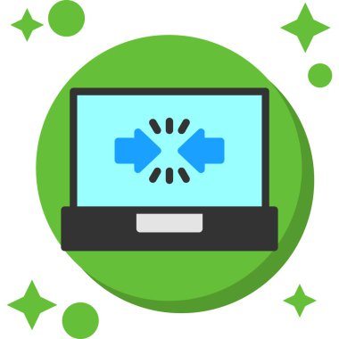 bilgisayar izleyici simgesi düz biçimli