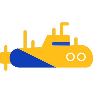 Denizaltı. Web simgesi basit illüstrasyon