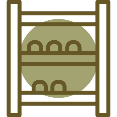 Çit. Web simgesi basit illüstrasyon