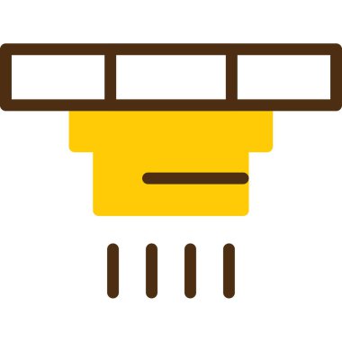 İnşaat vinç simgesi. Taslak inşaat vinç vektör simgesi rengi düz izole