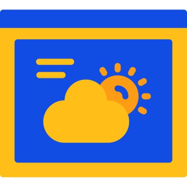 Bulut. Web simgesi basit illüstrasyon