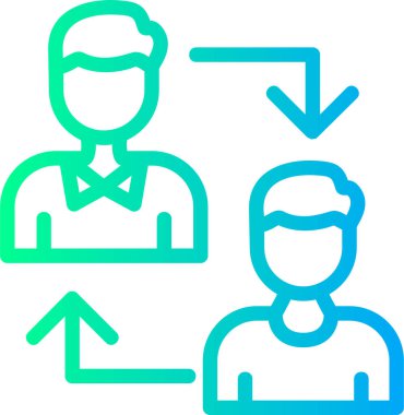 İnsanların ikonunun vektör illüstrasyonu.