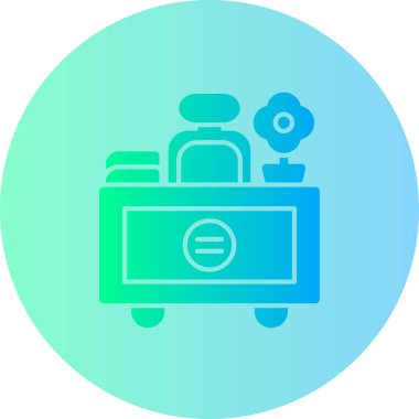 Bir araba simgesinin vektör illüstrasyonu