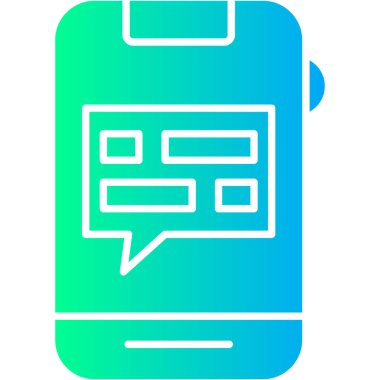 mobil sohbet vektör gradyan tasarımı