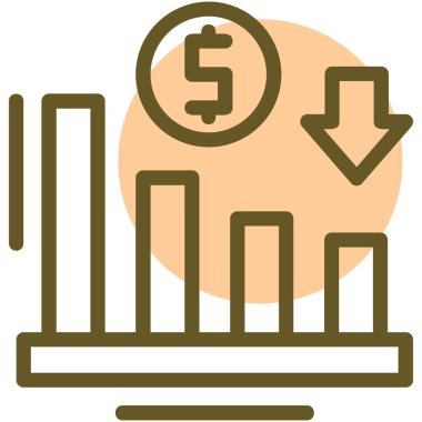 grafik büyüme simgesi düz biçiminde