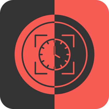 Saat Simgesi Soyut Arkaplanda İzole Edildi