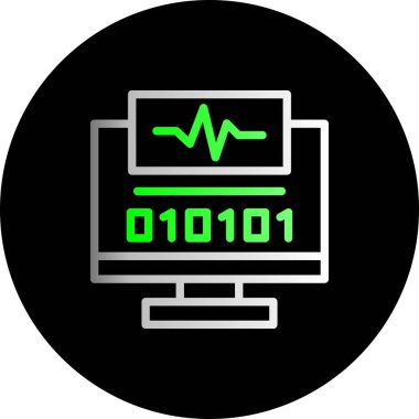 bilgisayar monitör simgesini vektör çizim