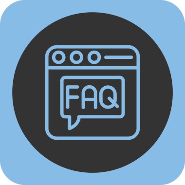 Faq işaret simgesinin vektör illüstrasyonu